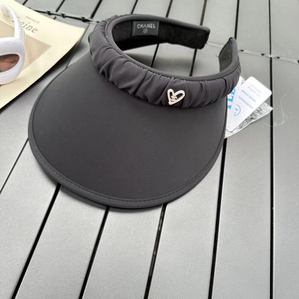 Chanel Ruched Headband Sun Visor in Black - Picture 6 of 8